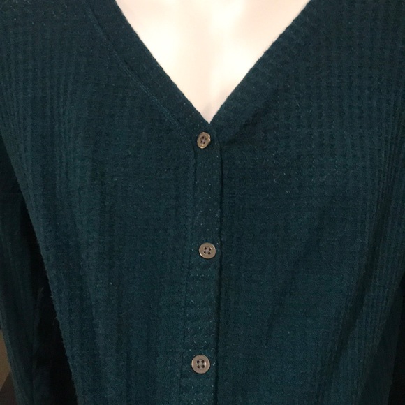 Mudd Dark Teal Long Sleeve Button Down Size M - Picture 2 of 5